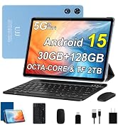 Android 15 Tablet 30GB RAM 128GB ROM 2TB Expand, 10 inch Tablets